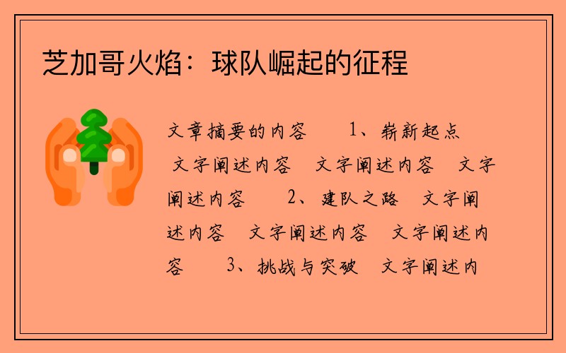 芝加哥火焰：球队崛起的征程